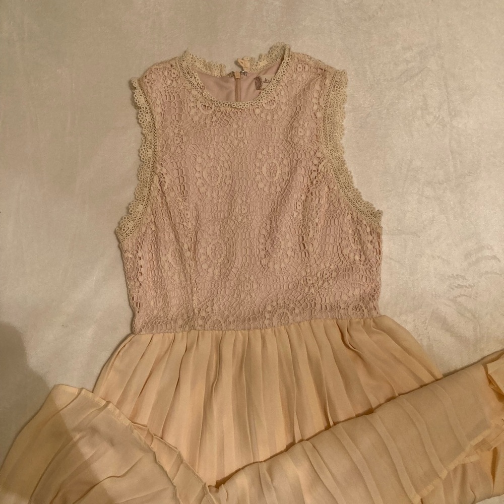 Beige Short Dress